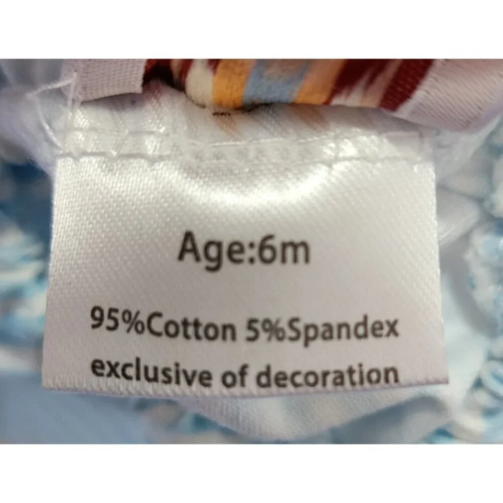 Abby & Evie Red White Blue‎ USA Embroidered Mickey Head One Piece Romper Size 6M